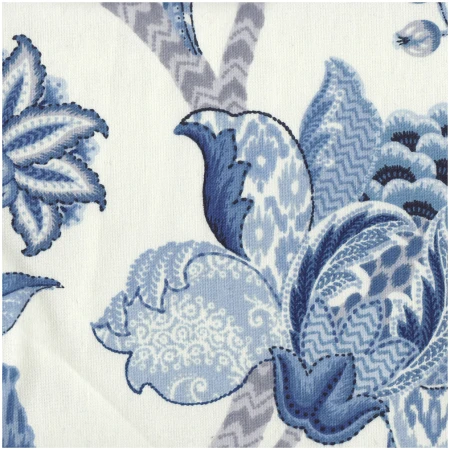 ABETA/BLUE - Prints Fabric Suitable For Drapery