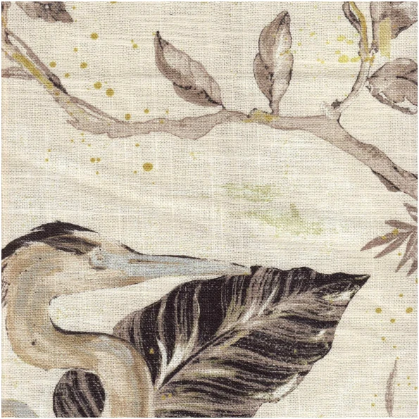 H-Heron/Natural - Prints Fabric Suitable For Drapery