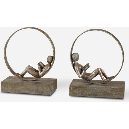 Lounging Reader-Bookends
