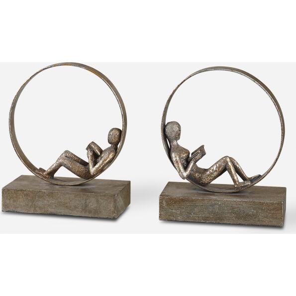 Lounging Reader-Bookends