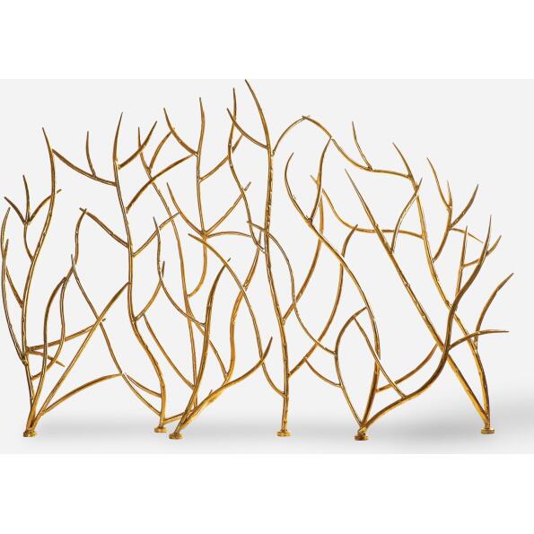 Gold Branches-Fireplace Screen