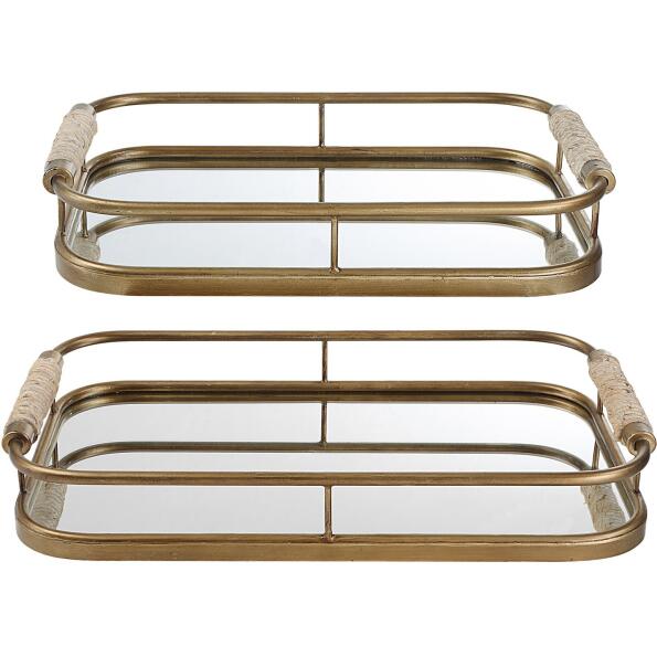 Rosea Brushed Gold Trays