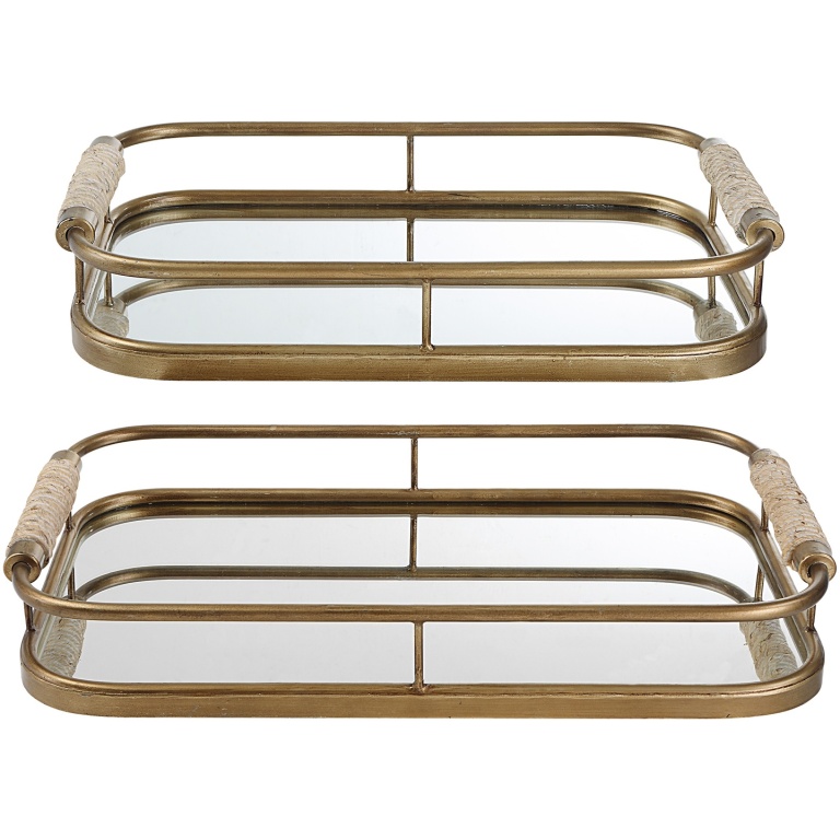 Rosea Brushed Gold Trays