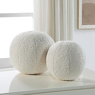 Uttermost Capra Ball Sheepskin Pillows