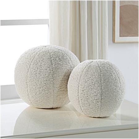 Uttermost Capra Ball Sheepskin Pillows