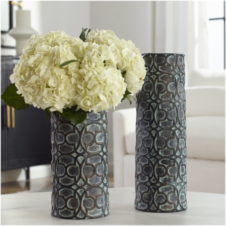 Uttermost Baltra Bronze Patina Vases