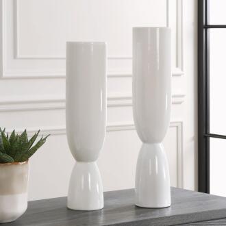 Uttermost Kimist White Vases