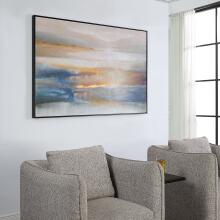 Seafaring Dusk-Abstract Landscape Art