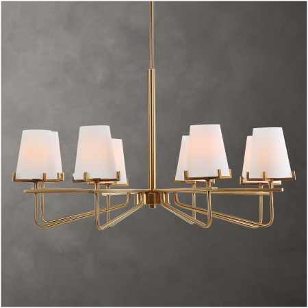 Uttermost Lassen 8 Light Brass Chandelier