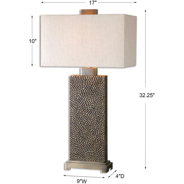 Canfield Coffee Bronze Table Lamp