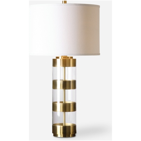 Angora-Brushed Brass Table Lamps