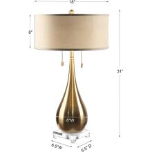 Lagrima-Brushed Brass Lamps