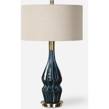 Prussian-Blue Ceramic Lamps