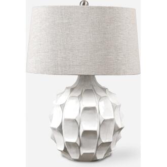 Guerina-Scalloped White Lamps