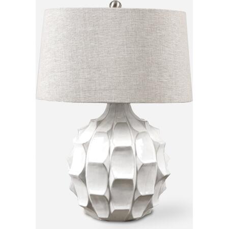 Guerina-Scalloped White Lamps