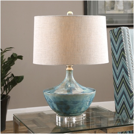 Uttermost Chasida Blue Ceramic Lamp