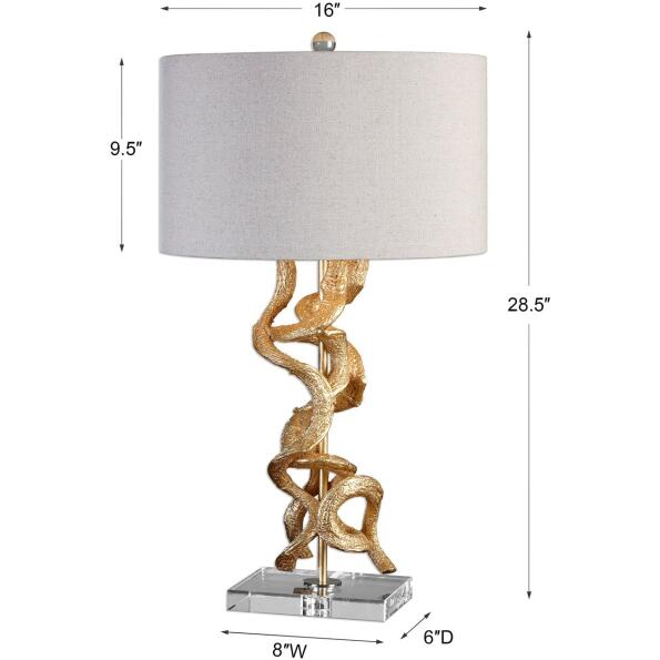 Twisted Vines Gold Table Lamp