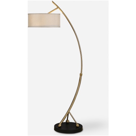 Vardar-Curved Brass Floor Lamp