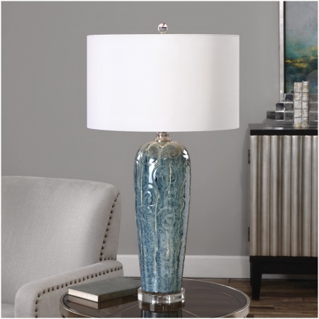 Uttermost Maira Blue Ceramic Table Lamp