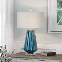 Pescara-Teal-Gray Glass Lamp