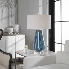 Pescara-Teal-Gray Glass Lamp