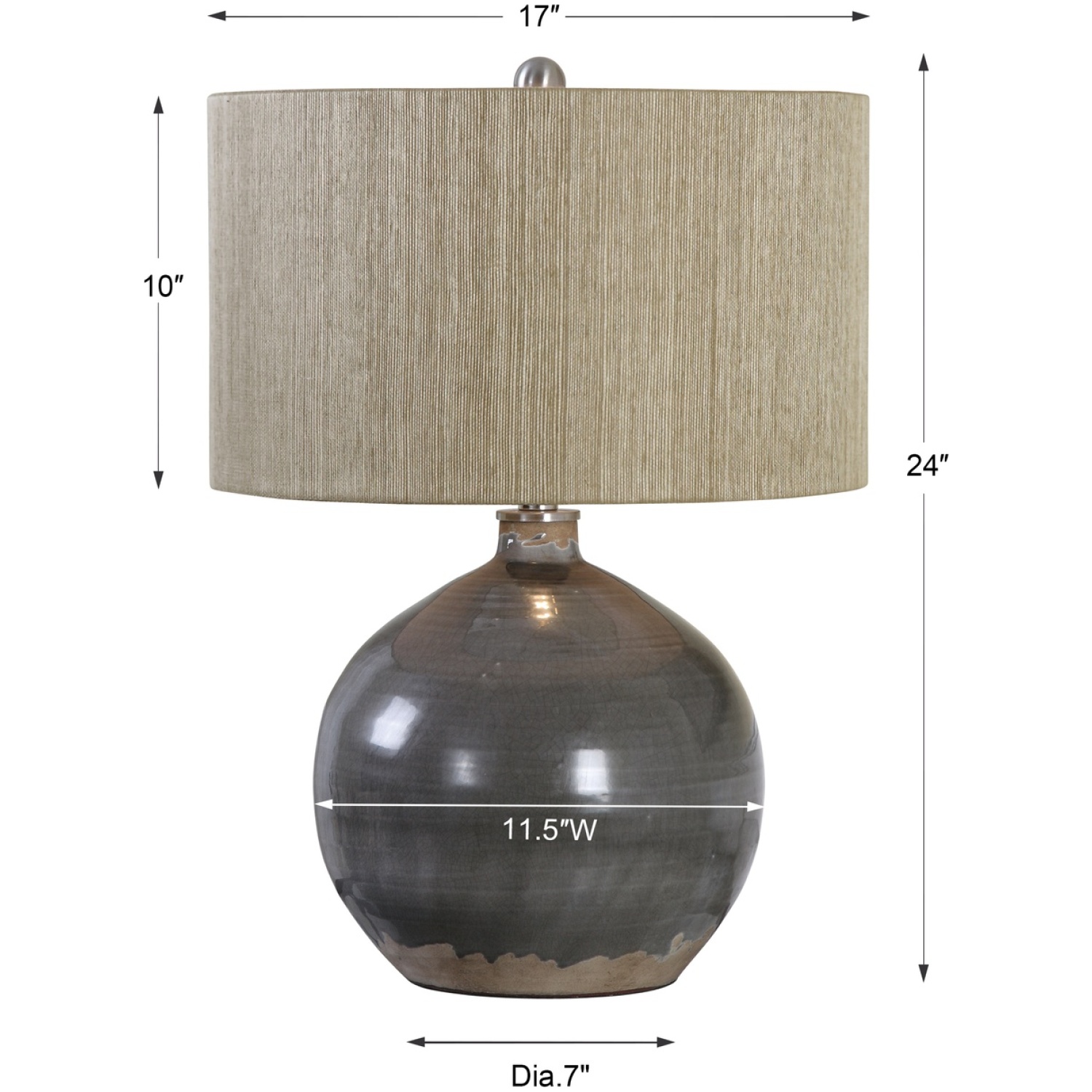 Vardenis Gray Ceramic Lamp