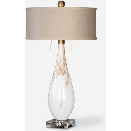 Cardoni-White Glass Table Lamp