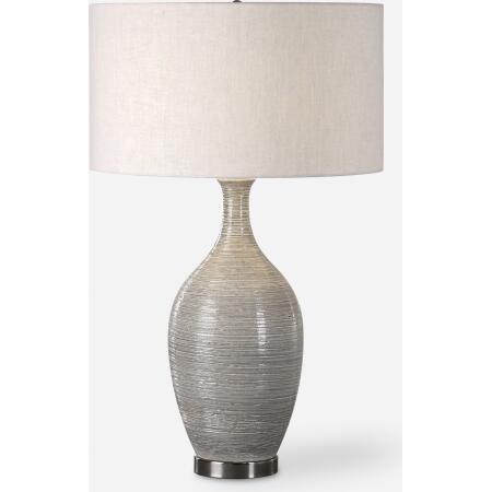 Dinah-Gray Textured Table Lamp