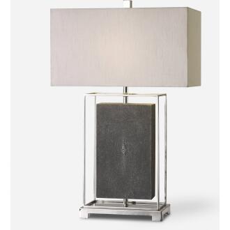 Sakana-Gray Textured Table Lamp