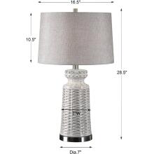 Kansa-Distressed White Table Lamp