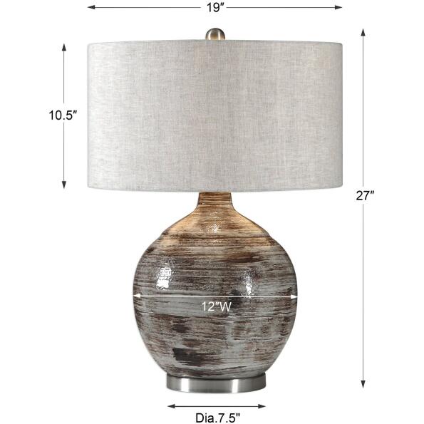 Tamula Distressed Ivory Table Lamp