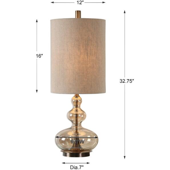 Formoso Amber Glass Table Lamp
