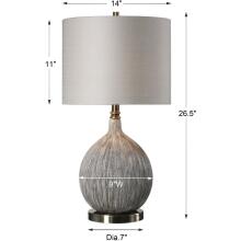 Hedera-Textured Ivory Table Lamp