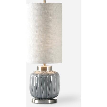 Zahlia-Aged Gray Ceramic Lamps