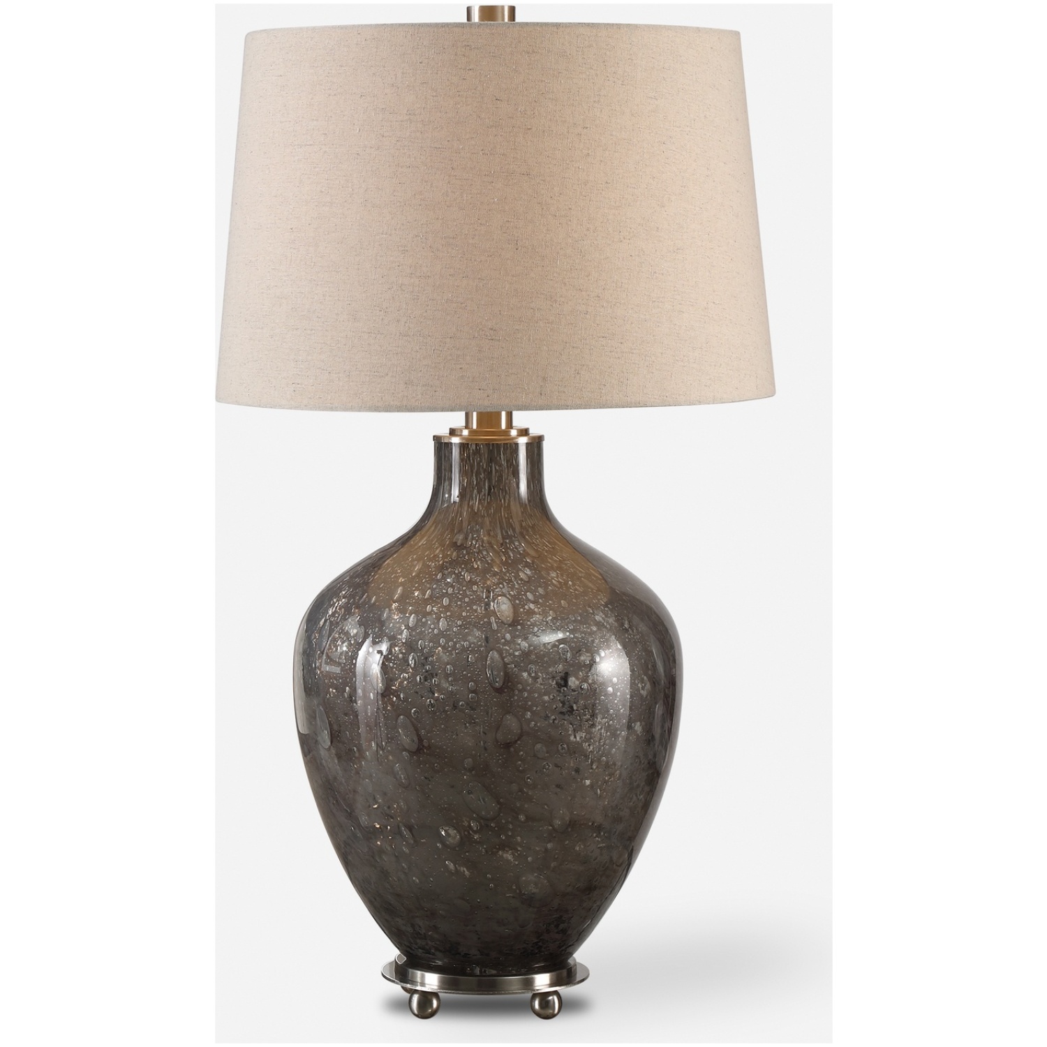 Adria-Gray Glass Lamp
