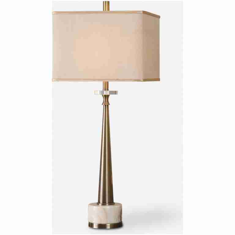 Verner-Tapered Brass Table Lamp