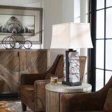 Kodiak-Stacked Stone Lamp