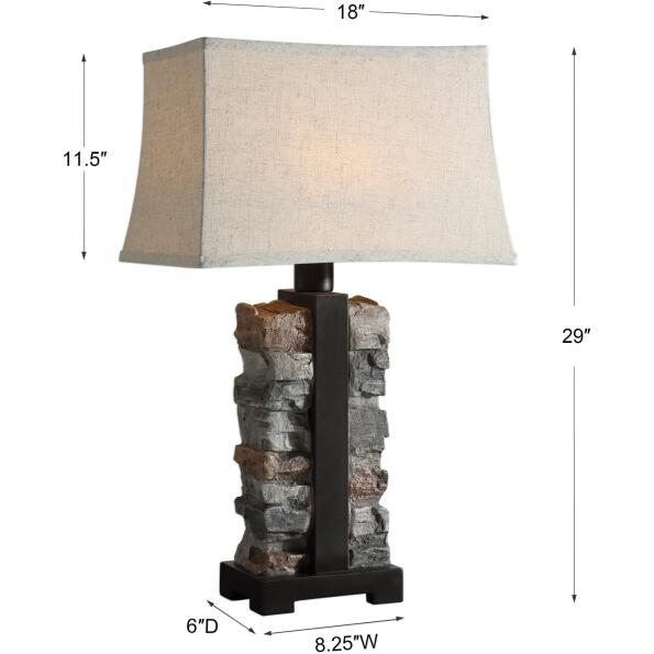Kodiak Stacked Stone Lamp
