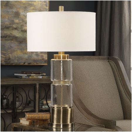 Uttermost Vaiga Glass Column Lamp