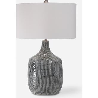 Felipe-Distressed Gray Table Lamp
