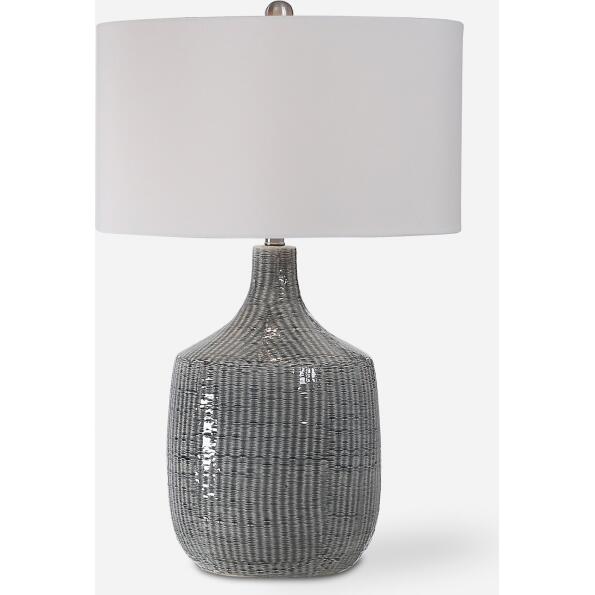 Felipe-Distressed Gray Table Lamp