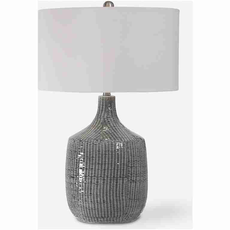 Felipe-Distressed Gray Table Lamp