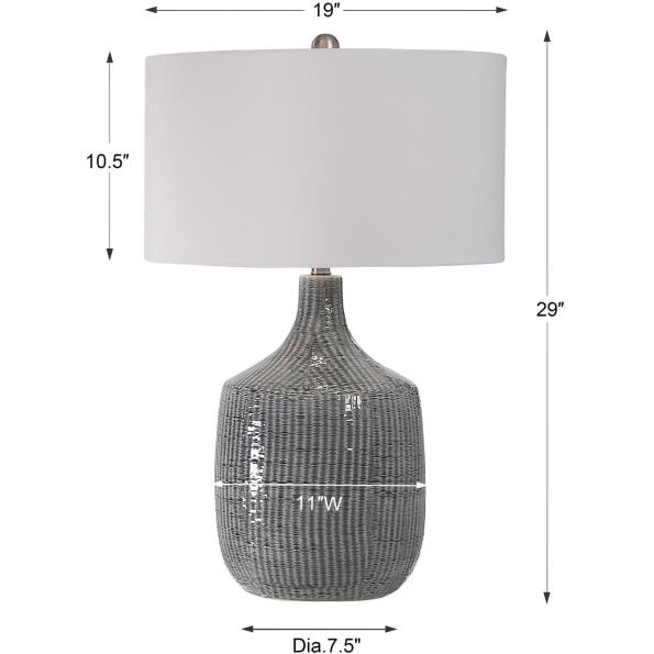 Felipe Distressed Gray Table Lamp