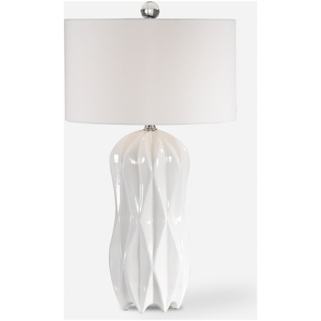 Malena-Glossy White Table Lamp