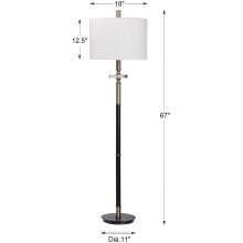 Maud-Maud Aged Black Floor Lamp