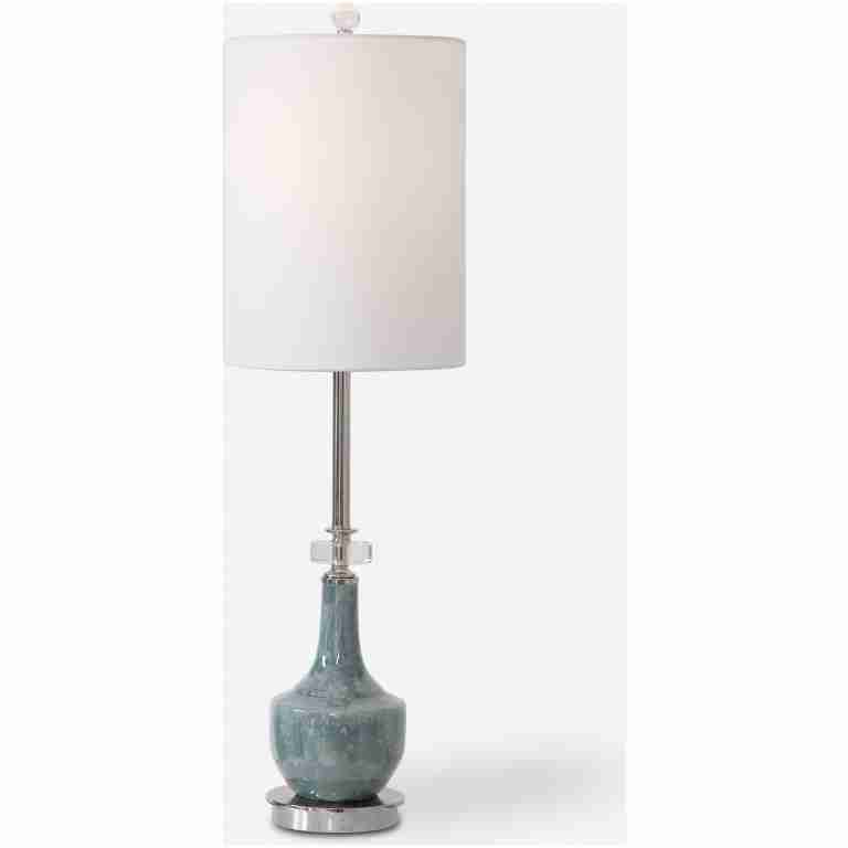 Piers-Piers Mottled Blue Buffet Lamp