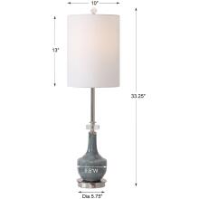 Piers-Piers Mottled Blue Buffet Lamp