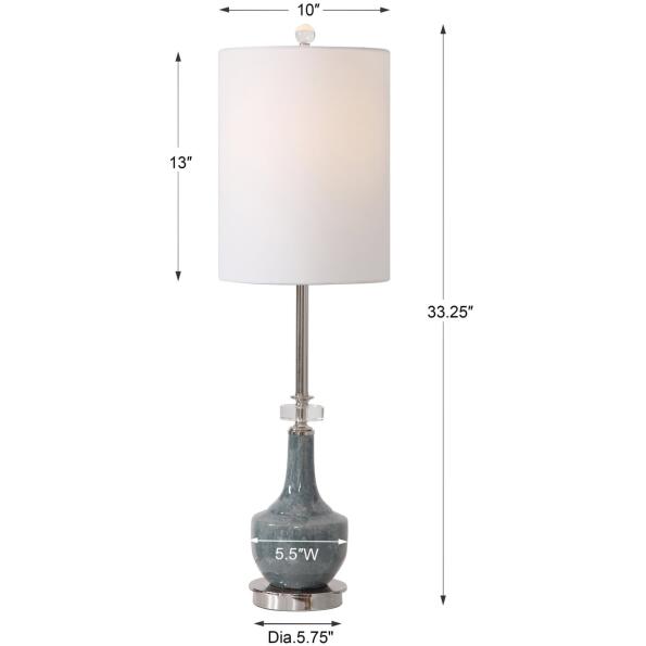 Piers Mottled Blue Buffet Lamp
