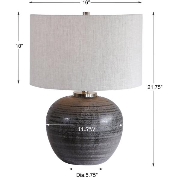 Mikkel Charcoal Table Lamp