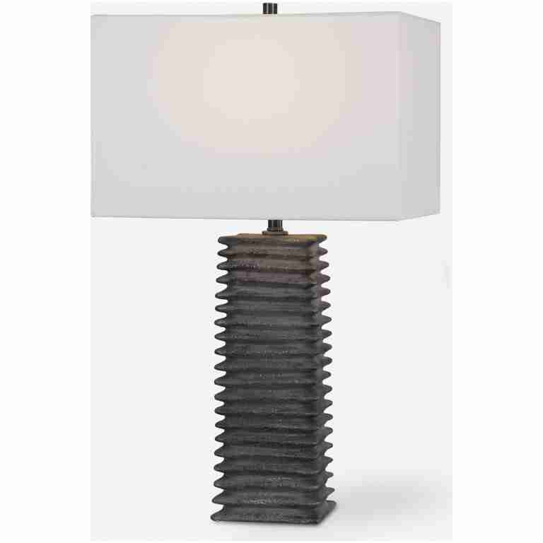Sanderson-Metallic Charcoal Table Lamp